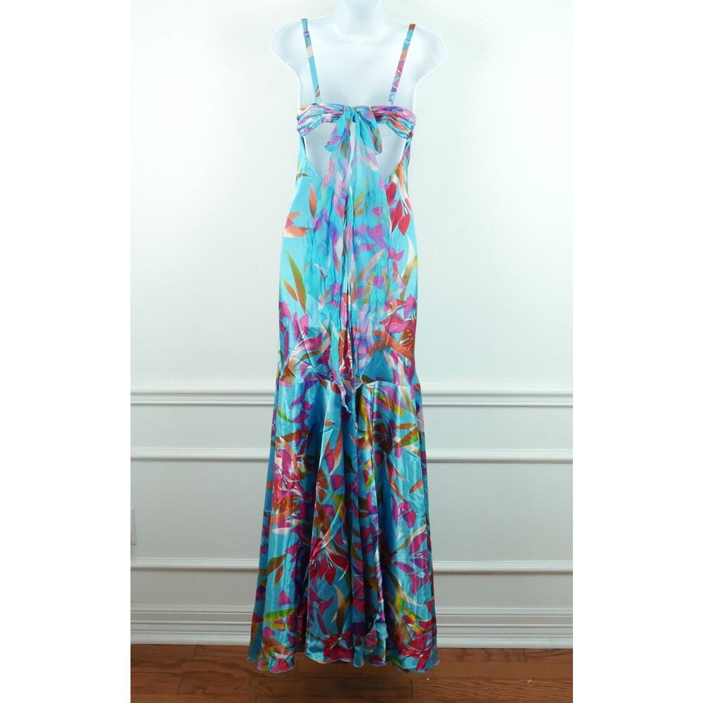 Vintage Cache Size 2 Gown Formal Maxi Dress Silk Y2K Fairy Hoco Glam Baddie Prom - Picture 8 of 13